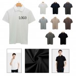 Premium Cotton Seamless Collar Polo with Logo
