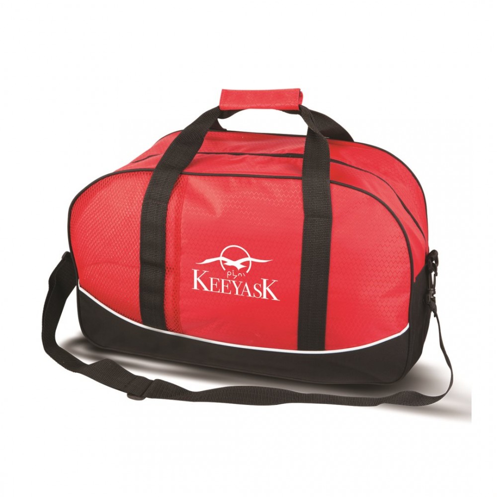 Custom Imprinted The Journeyer Travel Bag - Red Custom Imprinted The Journeyer Travel Bag - Red