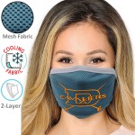 Logo Branded 2-Layer Cooling Face Mask w/Screen Print Antibacterial Masks