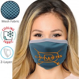 Logo Branded 2-Layer Cooling Face Mask w/Screen Print Antibacterial Masks  Logo Branded 2-Layer Cooling Face Mask w/Screen Print Antibacterial Masks