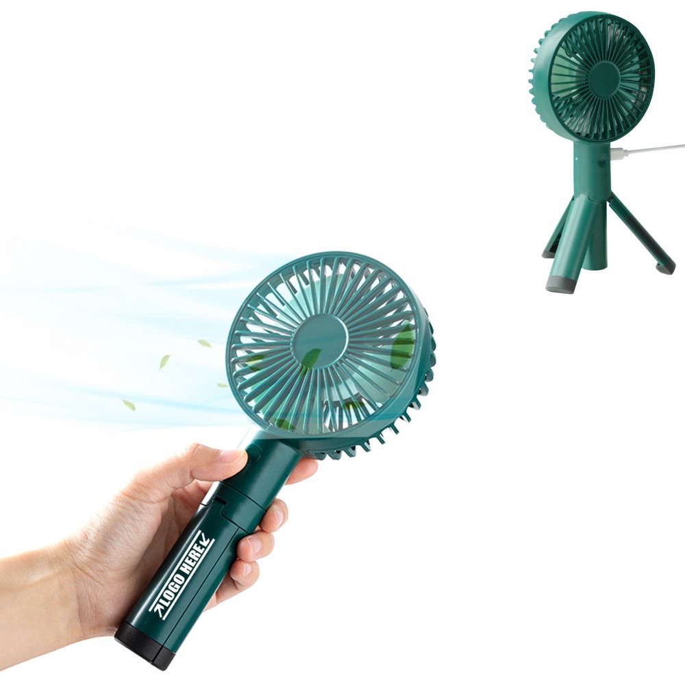 Custom Printed Split Tripod Handheld Fan Custom Printed Split Tripod Handheld Fan