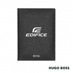 Hugo Boss Classic Grained Passport Holder with Logo