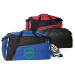 Logo Branded Game Day Deluxe Poly Duffel Bag w/ Shoe Storage