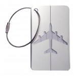 Smooth Trip Travel Gear by Talus Aluminum Luggage Tags, 2 Pack, Silver with Logo