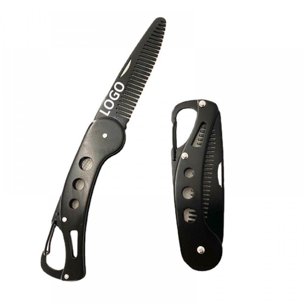 Stainless Steel Beard Comb with Logo