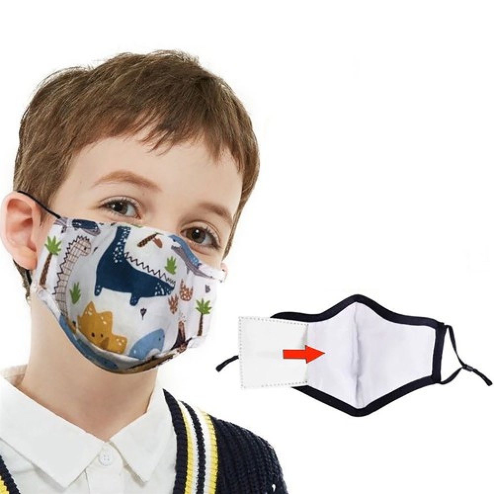 Kids Face Mask w/ Full Color Imprint Cotton Safety Masks with Logo