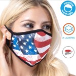 RUSH USA Printed 2 Layer Face Mask w/ Full Color Imprint Custom Imprinted