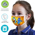 2 Layer Kids Face Mask w/ Full Color Logo & Elastic Ear-Loop with Logo