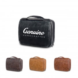 PU Leather Hanging Toiletry Bag with Logo