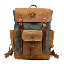 Artemis wax canvas backpack with Logo