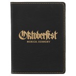 Promotional Black/Gold Leatherette Passport Holder