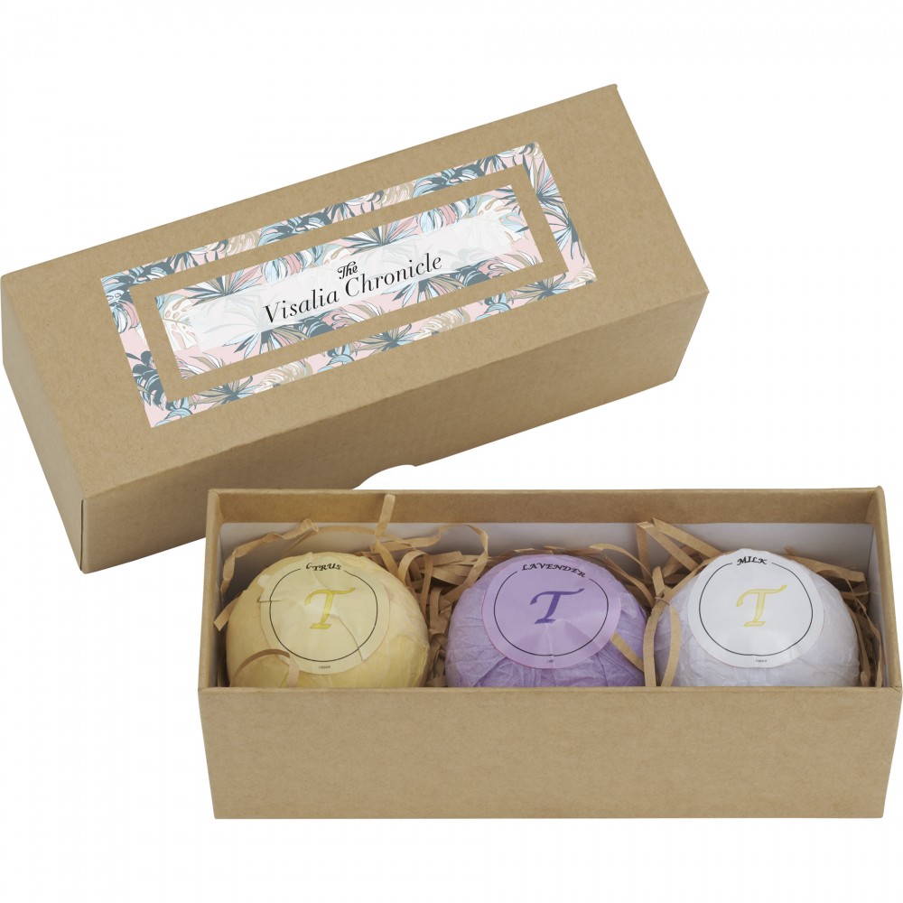 Tranquility 3-Piece Spa Scent Gift Set Logo Branded