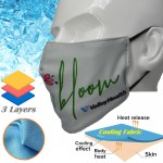 Kids Icy-Kool Face Mask 3-Layer Antibacterial Summer Masks with Logo