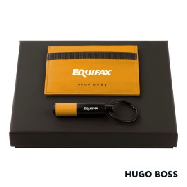 Customized Hugo Boss Matrix Card Holder/Gear Matrix Key Ring - Yellow