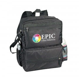 70D Nylon Foldable Backpack w/Cellphone & Mesh Pockets with Logo