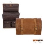 Personalized Buffalo Mountain Leather Travel Kit Bag