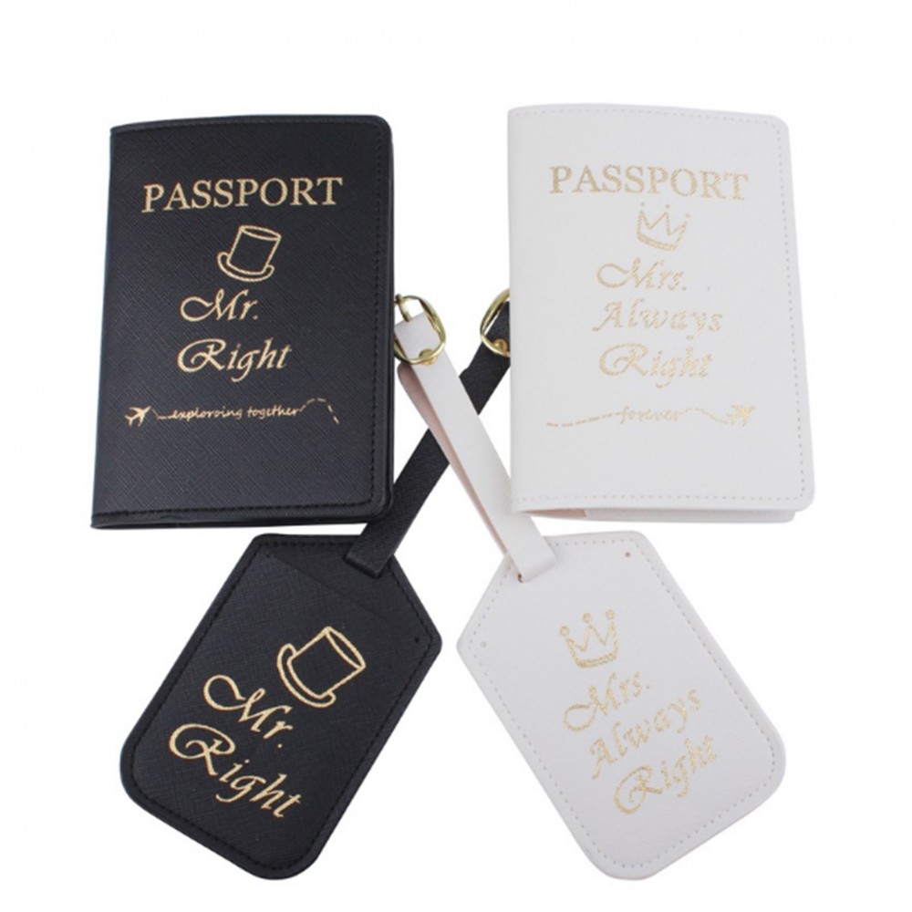 Promotional Honeymoon Travel Passport Holder Luggage Tags/Wedding Gifts for Couple