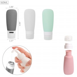 60ml Elegant Tube Silicone Travel Bottle with Logo  60ml Elegant Tube Silicone Travel Bottle with Logo