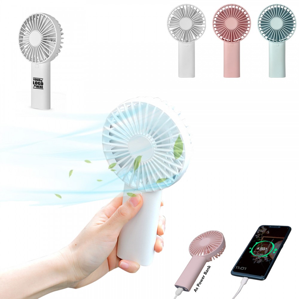 Custom Imprinted Multi Function Fan With Power Bank Custom Imprinted Multi Function Fan With Power Bank