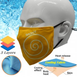 Cooling Face Mask 3-Layer Summer Relief Performance Masks with Logo  Cooling Face Mask 3-Layer Summer Relief Performance Masks with Logo