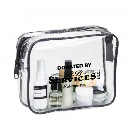 Customized Clear Vinyl Travel Size Cosmetic Bag