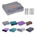 Logo Branded Double Sided Polar Fleece Yoga Blanket