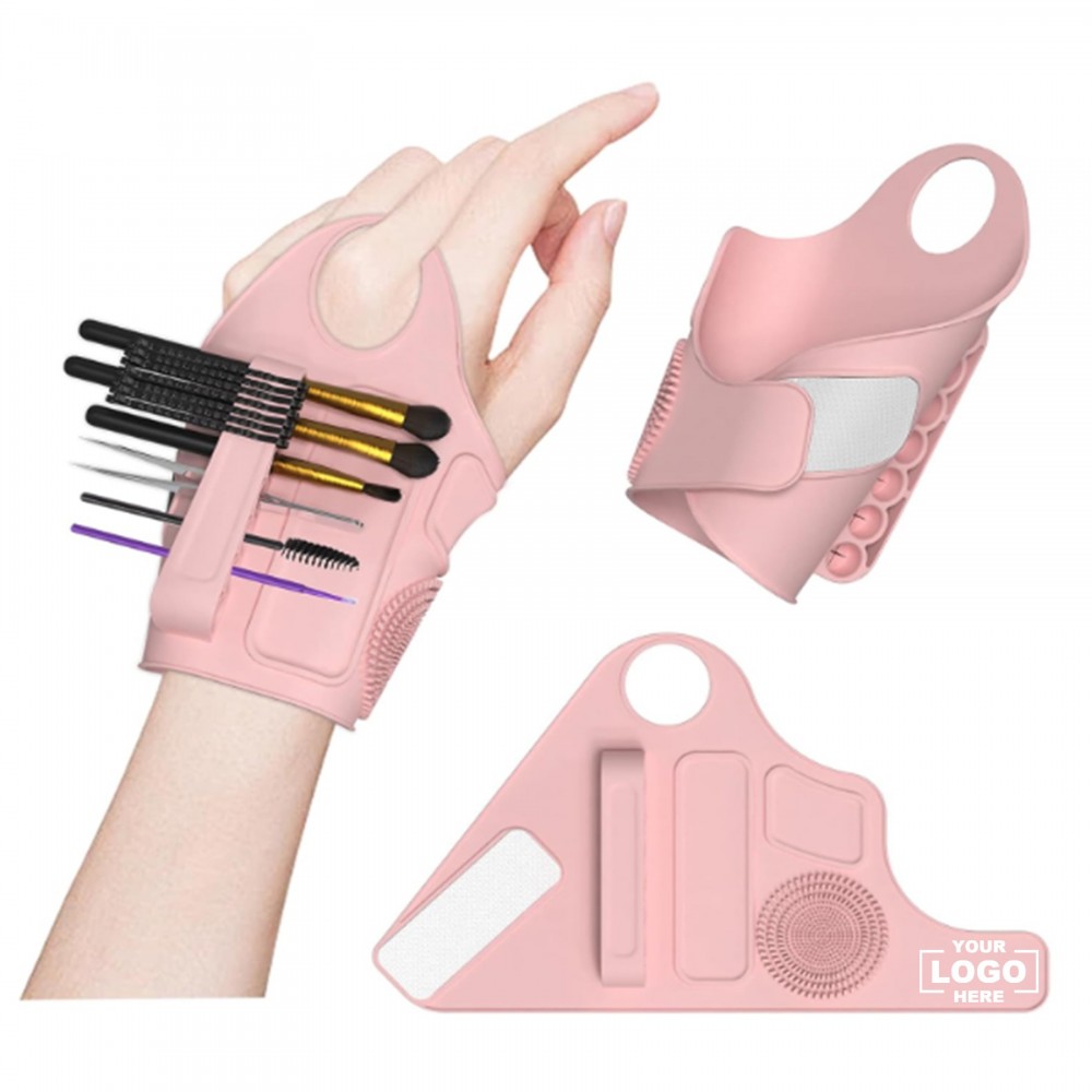 Logo Branded Makeup Palette Silicone Wristband Handheld Makeup Tool Logo Branded Makeup Palette Silicone Wristband Handheld Makeup Tool