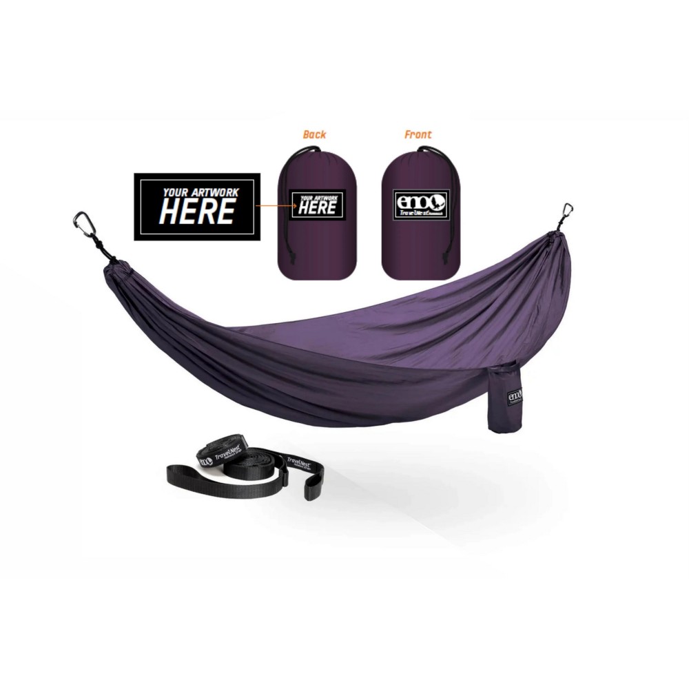 ENO TravelNest Hammock and Straps Combo with Custom Label with Logo