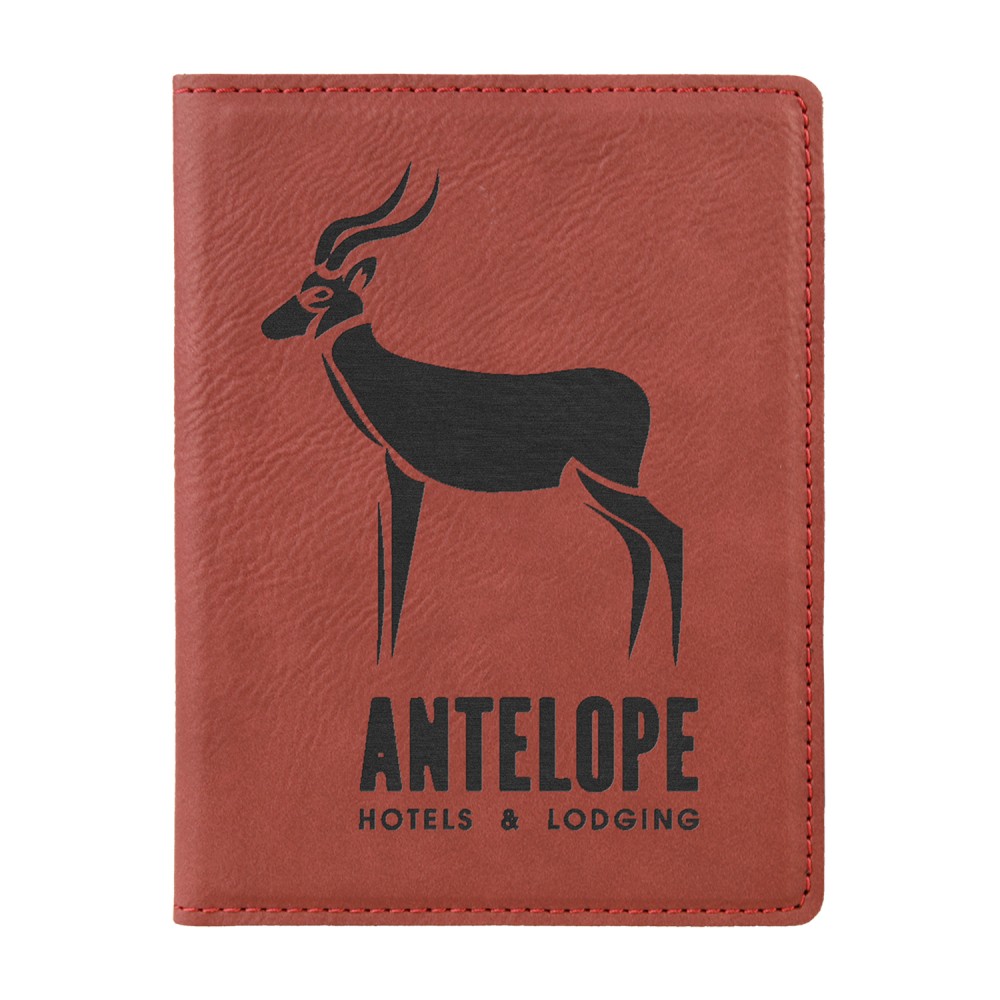 Custom Imprinted Leatherette Passport Holder , Rose Custom Imprinted Leatherette Passport Holder , Rose