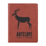 Custom Imprinted Leatherette Passport Holder , Rose