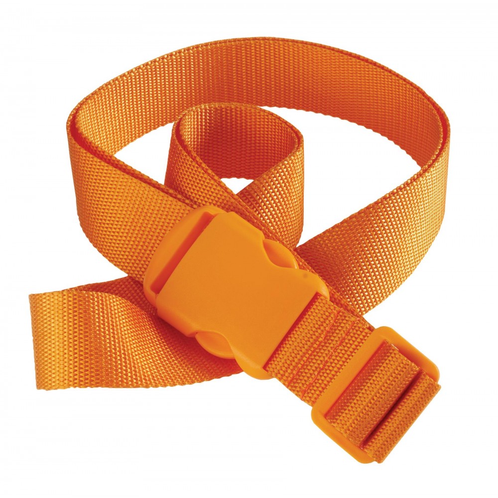 Smooth Trip Travel Gear by Talus Neon Luggage Strap, Neon Orange with Logo