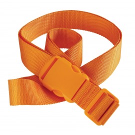Smooth Trip Travel Gear by Talus Neon Luggage Strap, Neon Orange with Logo