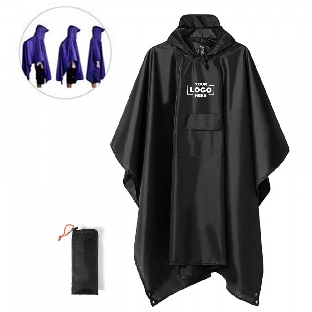 Logo Branded Versatile All-Weather Outdoor Poncho Logo Branded Versatile All-Weather Outdoor Poncho