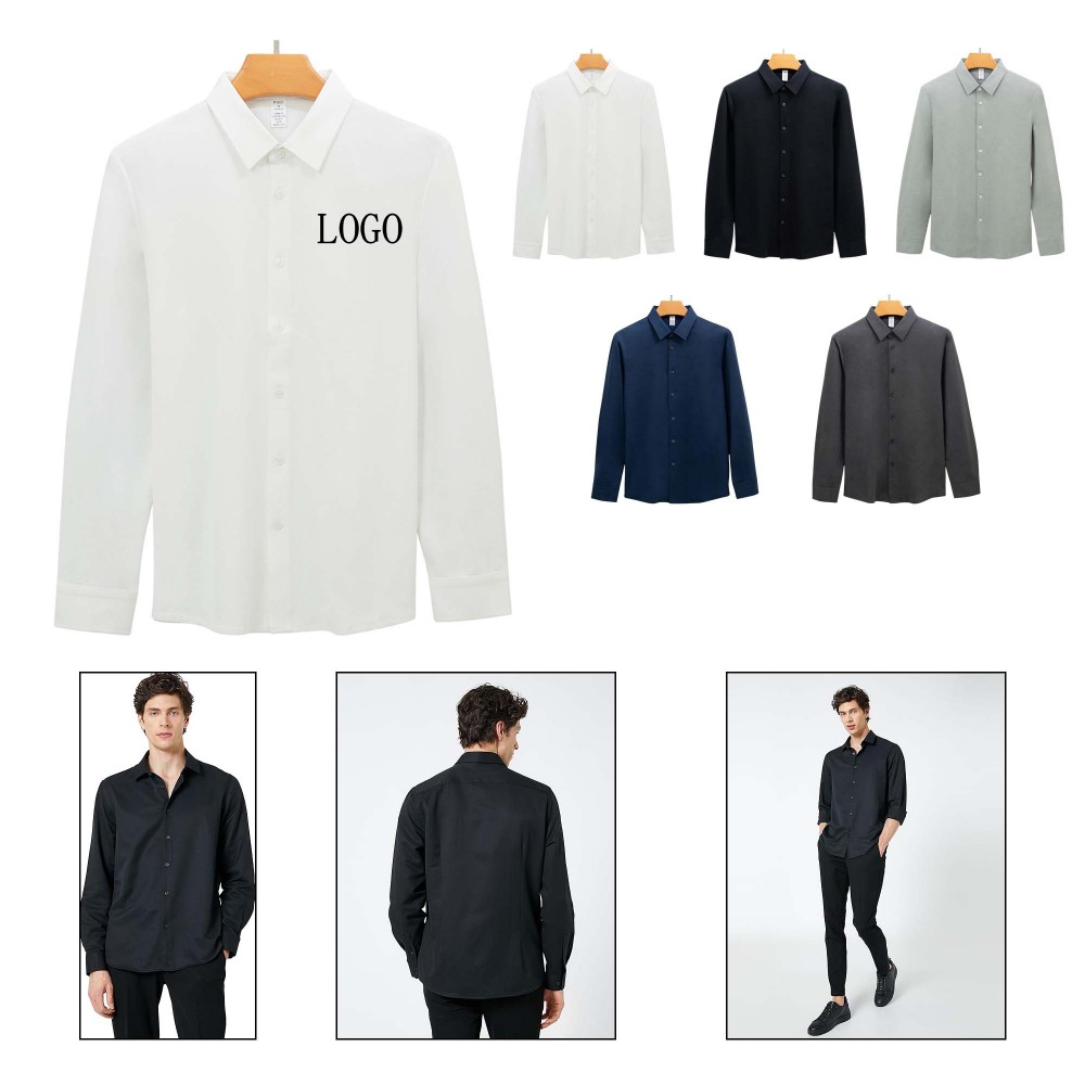 Promotional Premium White Men's Performance Shirt Promotional Premium White Men's Performance Shirt