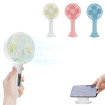 Ergonomic Handheld Fan With Phone Stand Logo Branded