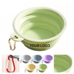 Collapsible Pet Dog Bowl With Carabiner with Logo