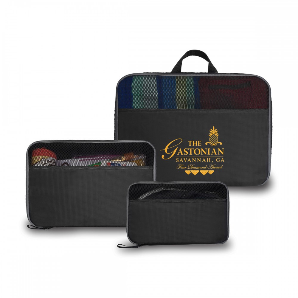 Custom Jetsetter 3 Piece Packing Cube Set - Black