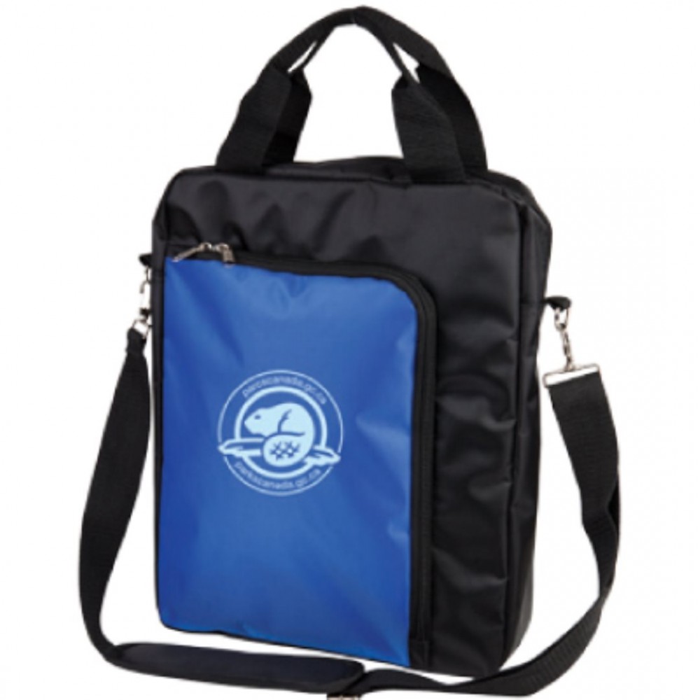 The Vertical Laptop Shoulder Bag - Blue Custom Printed The Vertical Laptop Shoulder Bag - Blue Custom Printed