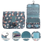 Hanging Travel Toiletry Bag Foldable Waterproof Cosmetic Organizer with Logo