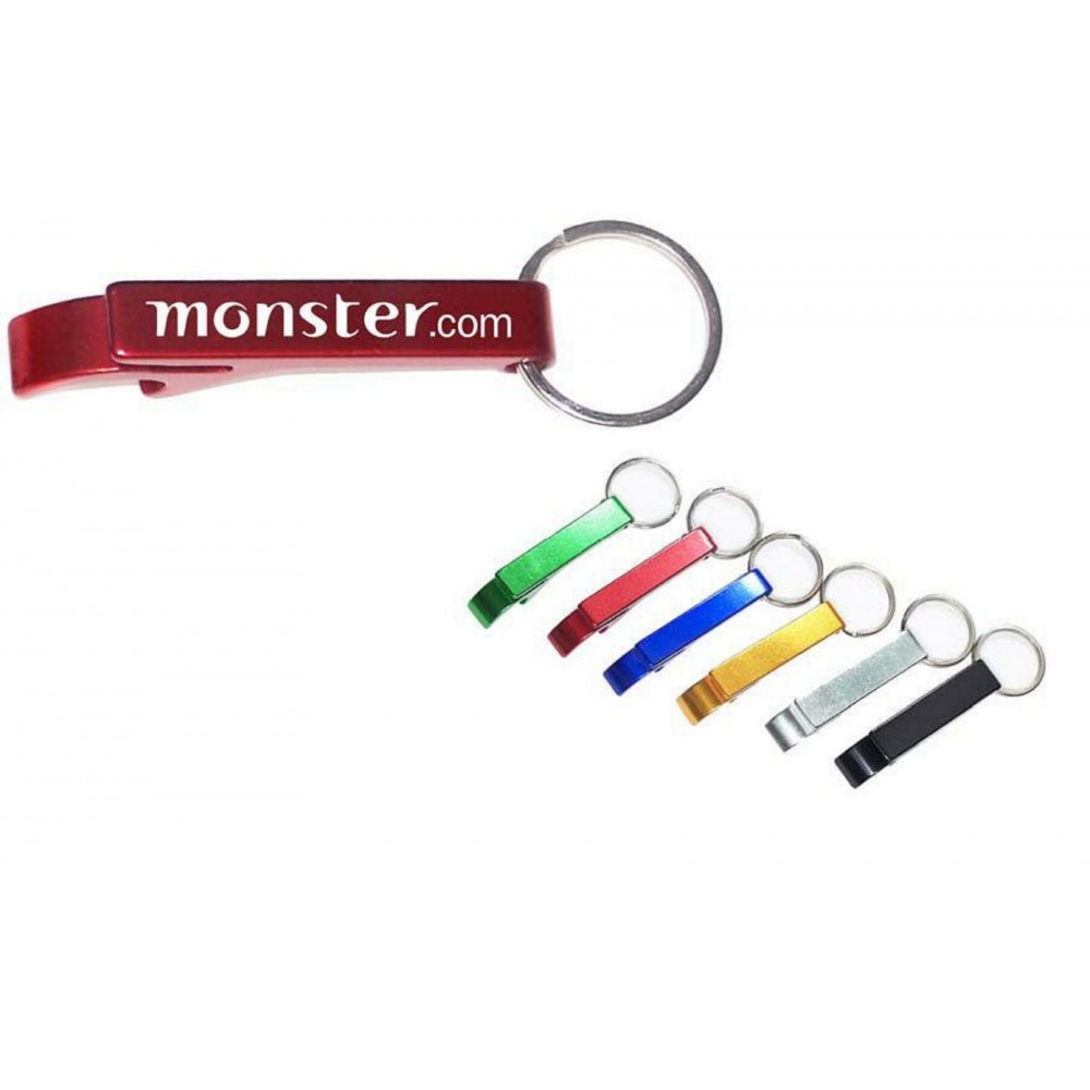 Aluminum Bottle Opener/ Tab Remover with Keychain Logo Branded Aluminum Bottle Opener/ Tab Remover with Keychain Logo Branded