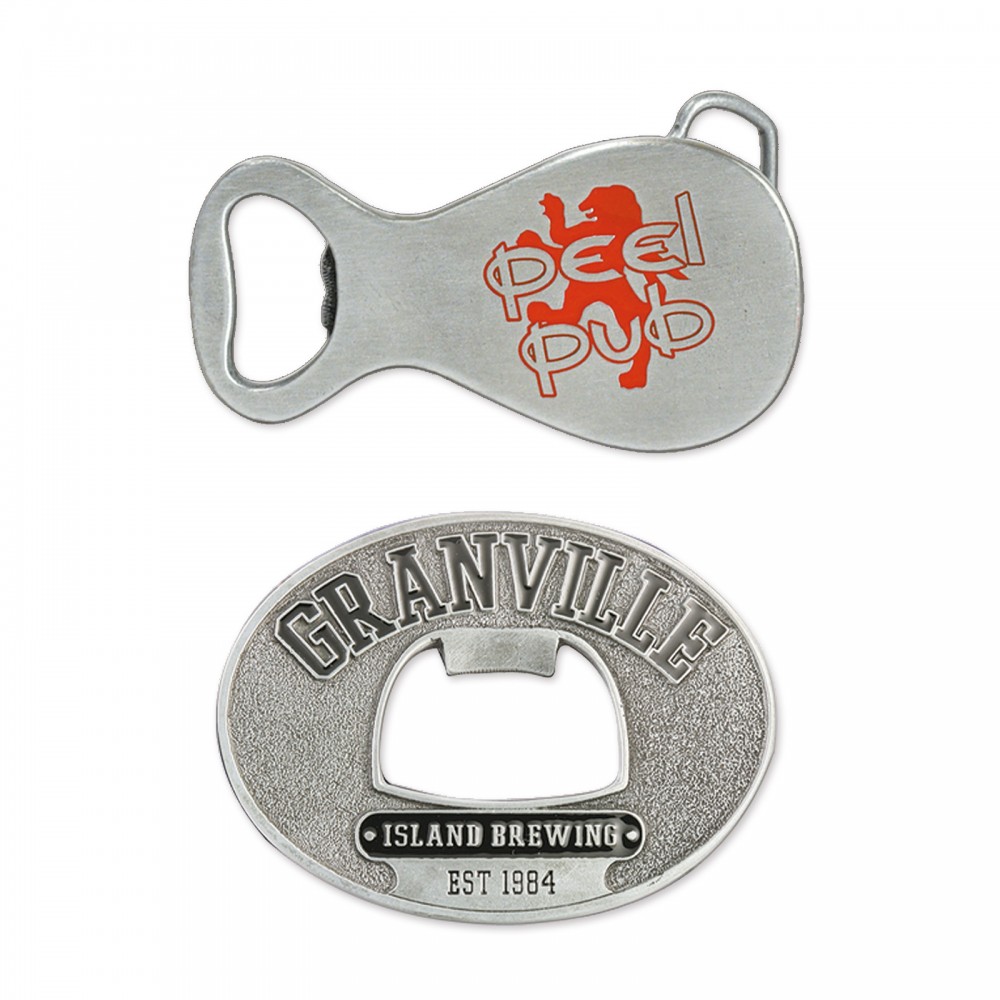Belt Buckle Bottle Openers (3 x 4 in) with Logo