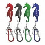 Personalized Sea Horse Shaped Bottle Opener w/Key Chain & Carabiner