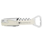 Leatherette Wine Bottle Opener - BTTL02-15D with Logo