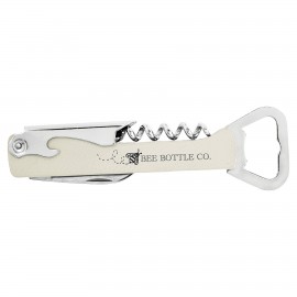 Leatherette Wine Bottle Opener - BTTL02-15D with Logo