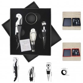 4 Piece Wine Bottle Opener Set with Logo