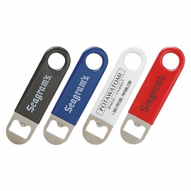 Mini Vinyl Wrapped Paddle Style Bottle Opener with Logo  Mini Vinyl Wrapped Paddle Style Bottle Opener with Logo