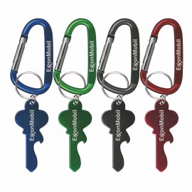 Customized Key Shape Bottle Opener w/Key Ring & 7 Cm Carabiner  Customized Key Shape Bottle Opener w/Key Ring & 7 Cm Carabiner