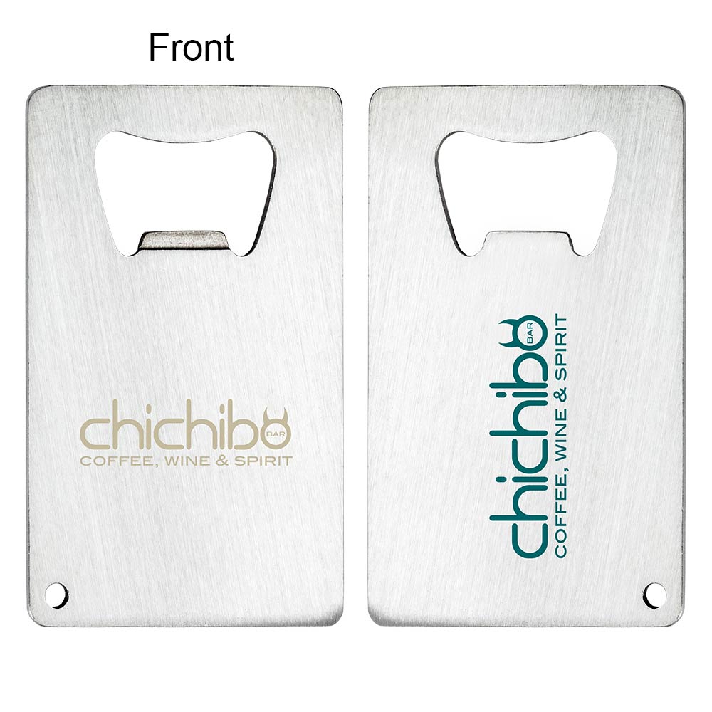 Stainless Credit Card Bottle Opener (Factory Direct- 10-20 Weeks Ocean) with Logo