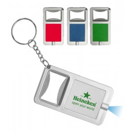 Union Printed, Bottle Opener With LED Flashlight Keychain with Logo