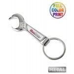 Metal Wrench Beer Bottle Opener Keychain with Logo